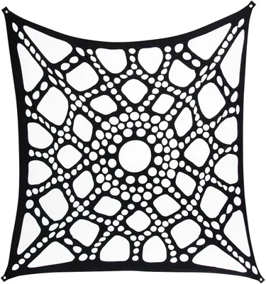 Produktbild von PSYWORK Schwarzlicht Segel Elasthan "3D Neon Spiderweb Black" Weiß, 3x3m