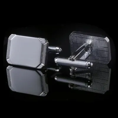 Image de Boutons de manchette rectangle simple