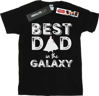 Image de Star Wars - "Best Dad In The Galaxy" T-shirt pour homme BI46341 (S) (Noir)
