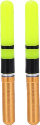 Zdjęcie produktu dla 2szt Lekkie pływaki wędkarskie z baterią Elektroniczny podświetlany bobber do nocnych aktywnościZłoty