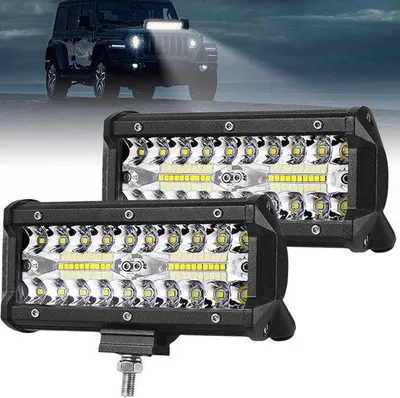 Obrázok produktu pre Autosvetlá 120 W offroad 7 palcov, doplnkové svetlomety 6500 K, pracovné osvetlenie, IP67, vodotesné, zadné svetlá pre osobné autá, nákladné autá a SUV.
