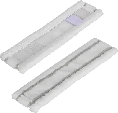 Produktbild von Trade-Shop 2x Mikrofaser Wischtuch Wischpad Wischbezug kompatibel mit Kärcher WV 45, WV 45 Plus, WV 50, WV 50 Plus, WV 51, WV 51 Plus Fensterreiniger