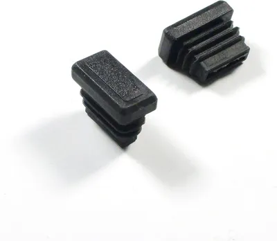 Produktbild von Ajile, 4 Stück, Rechteckiger Lamellenstopfen 20x10 mm (Wandstärke 1,0,2,5 mm), Schwarz, EPH101x4