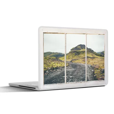Produktbild von MuchoWow® Laptop Aufkleber Sticker Cover Aussicht - Weg - Hügel 31x22.5 cm - Laptop-Deko