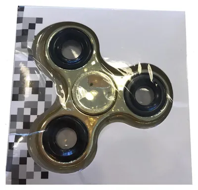 Produktbild von Fingerkreisel Fidget Spinner metallic Look gold