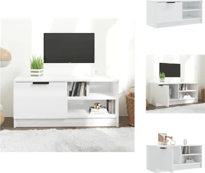 Obrázok produktu pre vidaXL TV skrinka vysoký lesk biela 80x35x36,5 cm materiál na báze dreva - TV nábytok