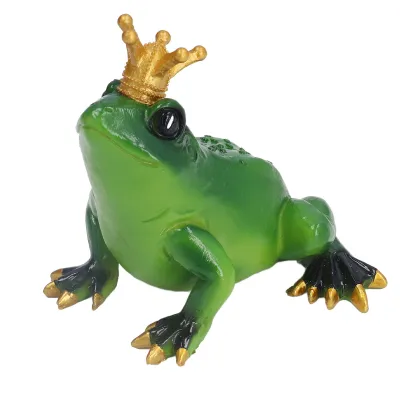 Zdjęcie produktu dla Rzeźba żaby, rzeźba figurki żaby, ozdoba statuetki z żywicy, dekoracja figurki z żywicy, ozdoba na biurko, rzeźba ogrodowa