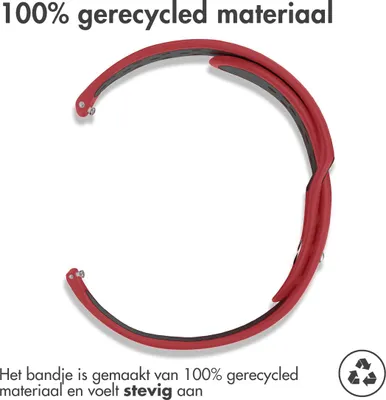 Productafbeelding van imoshion Siliconen sportbandje - Universeel 18 mm aansluiting - Red & Black