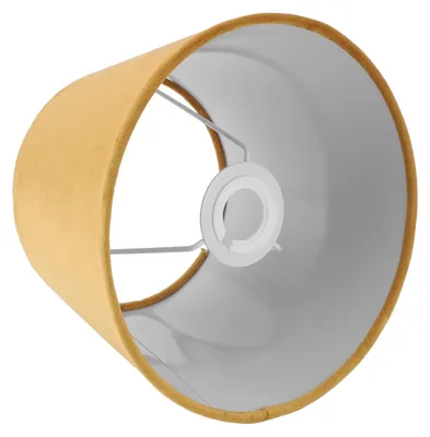 Lampenkap, konisch, Fluwel, E27/E14, Gold, 16,5 cm oben