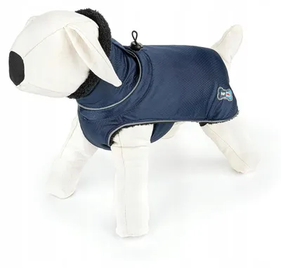 Produktbild von Happet Warme Hundejacke mit Kragen Dunkelblau XS