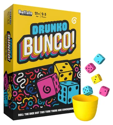Zdjęcie produktu dla Buffalo Games - Drunko Bunco - Gra imprezowa dla dorosłych - Zabawna gra z kośćmi i motywem imprezy