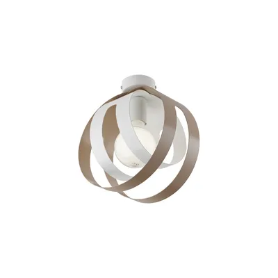 Immagine prodotto di Lampadario Tobias 1 luce in ferro bianco e tortora
