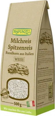 Zdjęcie produktu dla Rapunzel 405690, Ziarno ryżu, 500 g, Włochy, 349 kcal, 1480 kJ, 0,6 g
