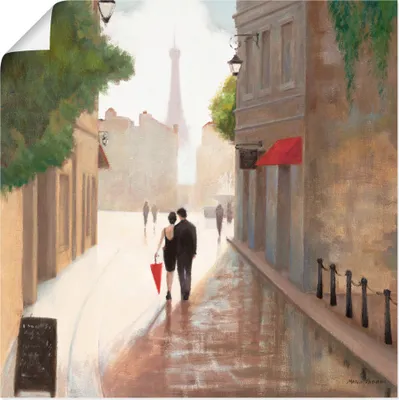 Produktbild von ARTland Poster Paris Romanze I Größe: 40x40 cm