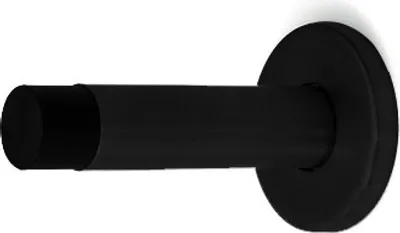 Image de Butoir de porte mural Lavuzo sur rosace 90 mm noir - Par pièce