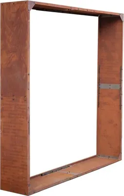 Produktbild von Cortenstahl Sichtschutzwand Brennholzregal 200x200x38 cm Rost Holzlager Edelrost
