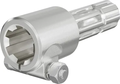 Image de Wiltec Manchon de Prise de force Cardan - Longueur 175 mm - Raccord logement 1 3/4" 6D - Raccord sortie 8-32x38x6 - Ø 45,5 mm/37,95 mm - Arbre cannelé de tracteur