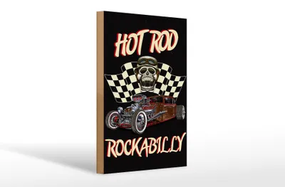 Produktbild von Holzschild Auto 20x30cm hot rod rockabilly