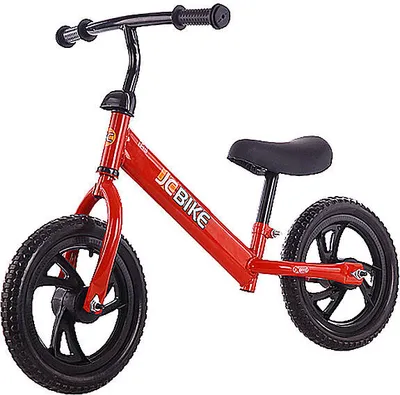 Imagen del producto de Bicicleta de equilibrio Kinder, para niños de 3 a 5 años, sin pedales, de 12 pulgadas, color rojo