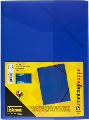 Obrázek produktu pro IDENA elastická složka / DIN A4 / barva: průsvitná modrá