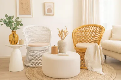 Produktbild von Rattansessel mit Kissen