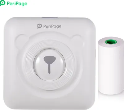 Produktbild von PeriPage Mini Pocket Label Printer Tlačiareň štítkov Termálna tlačiareň na papier s pripojením Bluetooth, biela