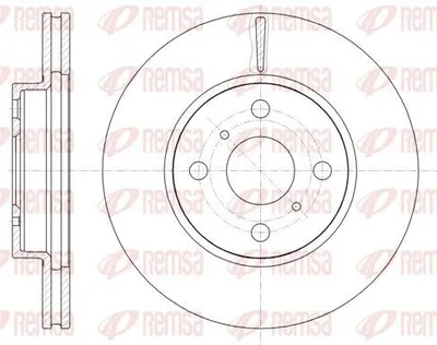 Produktbild von 2x REMSA Bremsscheibe 61005.10 vorne für TOYOTA Yaris Schrägheck (_P9_) 255mm