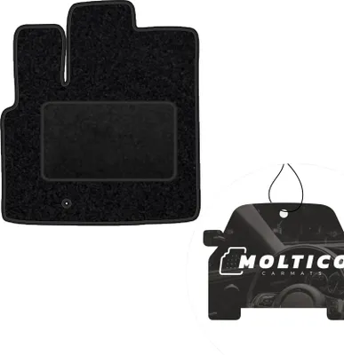 Produktbild von moto-MOLTICO Fahrer Fußmatte Auto Velours Fahrerseite Autoteppiche Schwarz Fahrermatte 1-teilig passend für Chrysler Grand Voyager 2006-2011