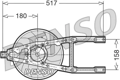 Produktbild von DENSO DER09012 Lüfter Motorkühlung Kühlerlüfter für FIAT Seicento / 600 Schrägheck (187) Wasserkühler Ø260mm