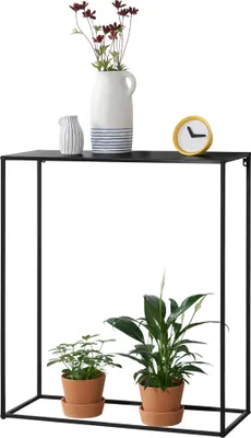 Produktbild von Konzolový stôl 92x80x32cm Predsieňový stôl Console Commode Highboard Sideboard Black [en.casa]
