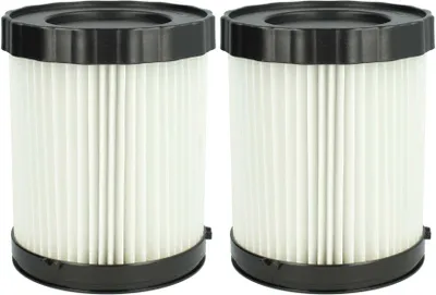 Produktbild von vhbw 2x Faltenfilter kompatibel mit Bosch 0 601 9C6 302, 3 601 JC6 300, 0 601 9C6 300, GAS 18V-10 L Staubsauger - Patronenfilter Weiß Abwaschbar