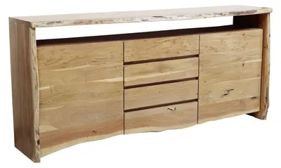 Immagine prodotto di MASSIVMOEBEL24 | credenza in legno di Acacia 210x45x96 Acacia naturale laccato PURE ACACIA #701