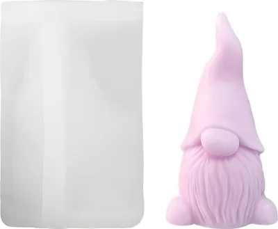 Produktbild von 3D Wichtel Silikonform - Weihnachten - Kerzenform - DIY Wichtel - Silikonform für Harz mit Gips - Seife - Silikonform zum Kerzenmachen - Schokolade - Fondant