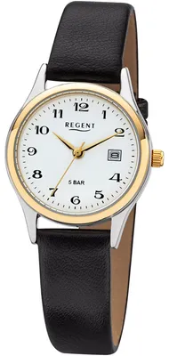 Produktbild von Regent Damenuhr F834 Leder Schwarz