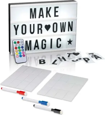 Produktbild von EASYmaxx LED-Leuchtkasten mit 173 Buchstaben & Symbole inkl. Schreib-Set (3 Stifte & 20 Karten)