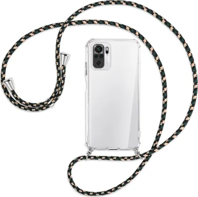 Produktbild von Handykette Backcover-Schutzhülle mit Band (Metall silberfarben) für Xiaomi Redmi Note 10 4G - camouflage