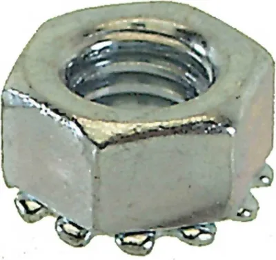 Productafbeelding van Bofix zeskantmoer M6, zink, met tandplaat, 100 stuks, zilver
