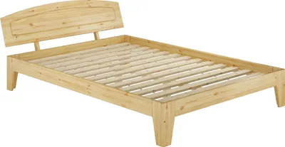 Produktbild von Kieferbett Futon Massivholzbett Doppelbett 140x200 Futonbett Zubehör wählbar V-60.63-14Rollrost inkl.