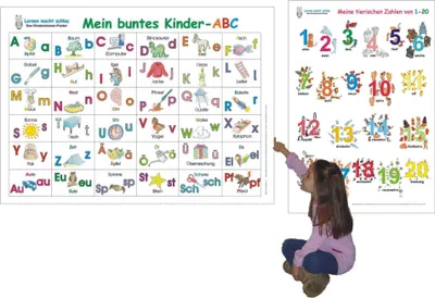 Produktbild von Mein buntes Kinder-ABC + Meine tierischen Zahlen/2 Poster