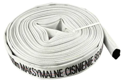 Produktbild von Garronda Flachschlauch 1 Zoll 20 m Druckschlauch 8 bar Feuerwehrschlauch ohne Schnellkupplungen Layflat-Schlauch Wasserförderung Wassertransport GD-0230 Weiß