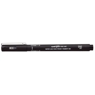 Produktbild von uni-ball Fineliner PIN Chisel 1.0 Keilspitze schwarz