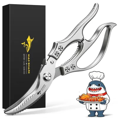 Produktbild von Küchenschere Profi Geflügelschere Sicherheitsverriegelung Edelstahl Silber