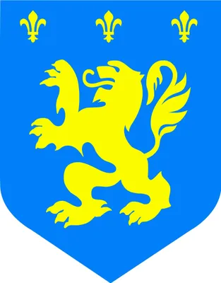 Produktbild von Raum Dekoration Mittelalter Wappen blau-gelb - Einheitsgröße