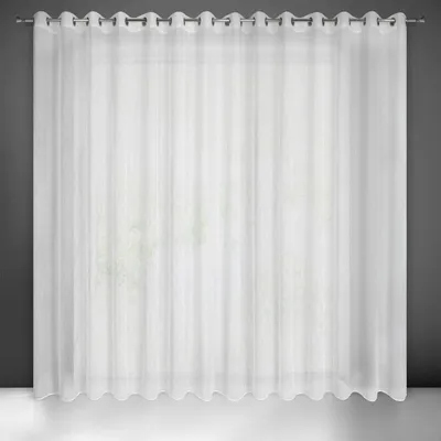 Zdjęcie produktu dla Eurofirany 386302, Przezroczysty, Biały, Monochromatyczny, Poliester, Pierścień, 130 g/m²