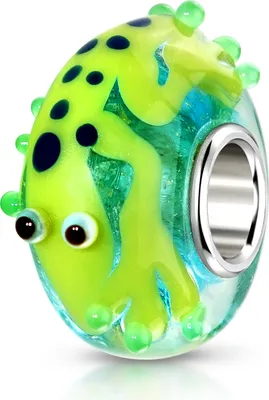 Produktbild von MATERIA by Matthias Wagner Glas Bead grün Salamander 3D Tier Anhänger für Beads Armband 1437