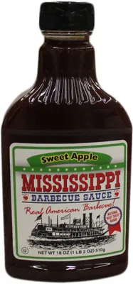 Image de Mississipi BBQ Sauce Sweet Apple fumé fruité doux 510ml