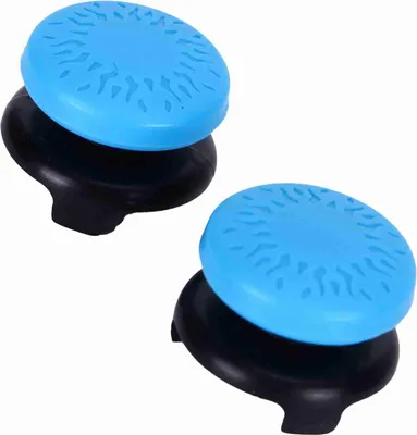 Produktbild von 2Pcs Thumbstick weiche Silikonabdeckung Grip Stick Joystick Controller Gamepad Taste Kappe für PS5Blue