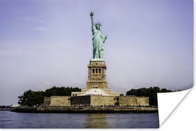 Produktbild von MuchoWow® Poster Die amerikanische Freiheitsstatue auf Liberty Island New York 120x80 cm - Bilder