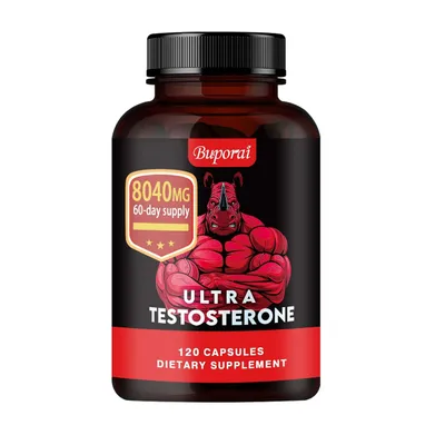 Produktbild von Ultra Testosterone 8040 mg (120 Kapseln) Nahrungsergänzungsmittel, Männer, Energie und Ausdauer, Muskeln, Kraft, Stärke, Testosteron