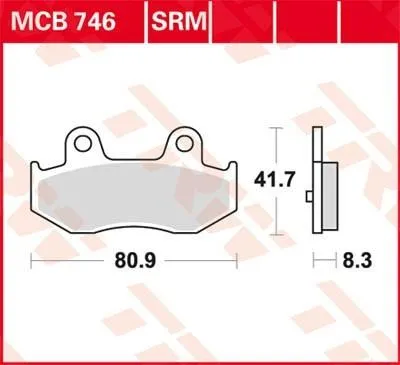 Produktbild von TRW Bremsbeläge Satz MCB746SRM